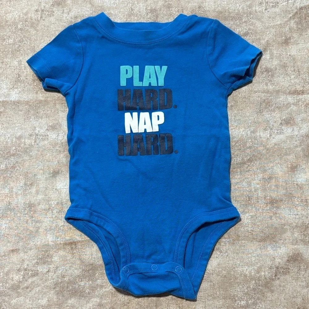 Carter's Blue Playful Graphic Bodysuit